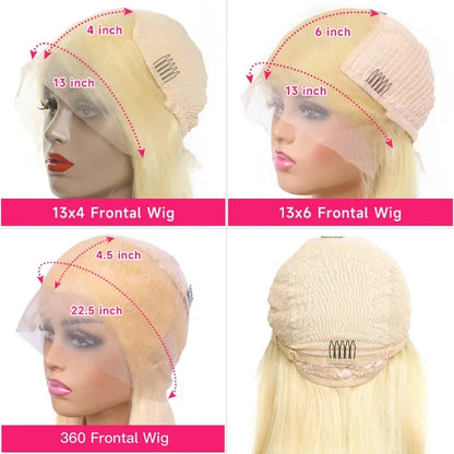 613 Honey Blonde Body Wave Lace Front Wig – HD Transparent Brazilian Human Hair