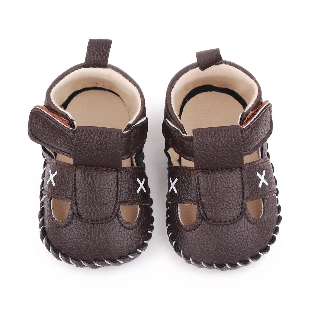 Baby Hollow Sandals – Soft PU Sole for Boys & Girls 0–18 Months