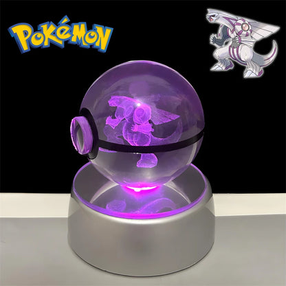 Pokémon 3D Crystal Poké Ball Night Light with LED Base