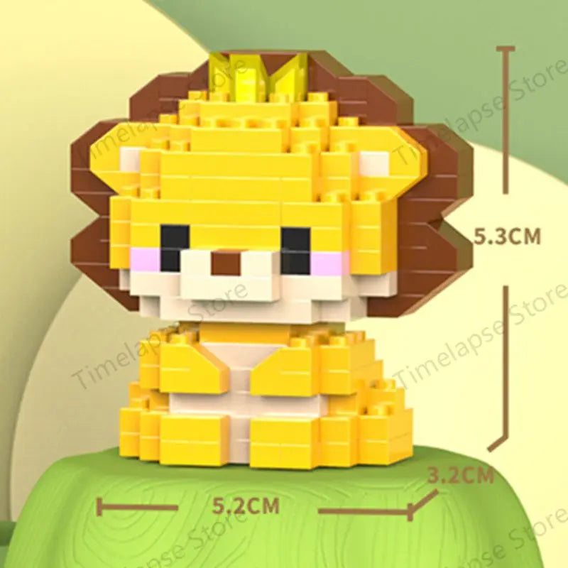 Cute Animal Mini Building Blocks Kit – DIY Micro Brick Figures for Girls