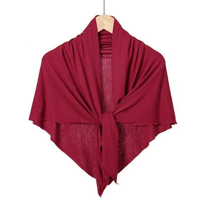 Cotton Triangle Hijab Scarf with Bow Detail – Muslim Women's Wrap