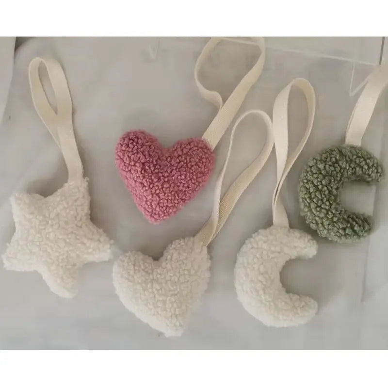 Sherpa Pacifier Clip Star Moon Baby Dummy Holder