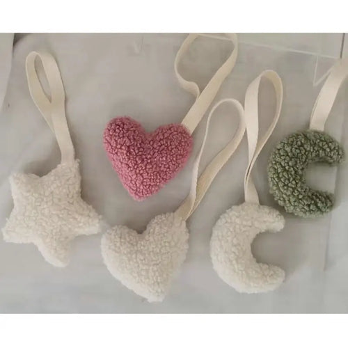 Sherpa Pacifier Clip Star Moon Baby Dummy Holder