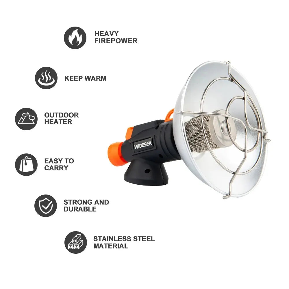 Widesea Portable Camping Gas Heater – Stainless Steel Outdoor Burner