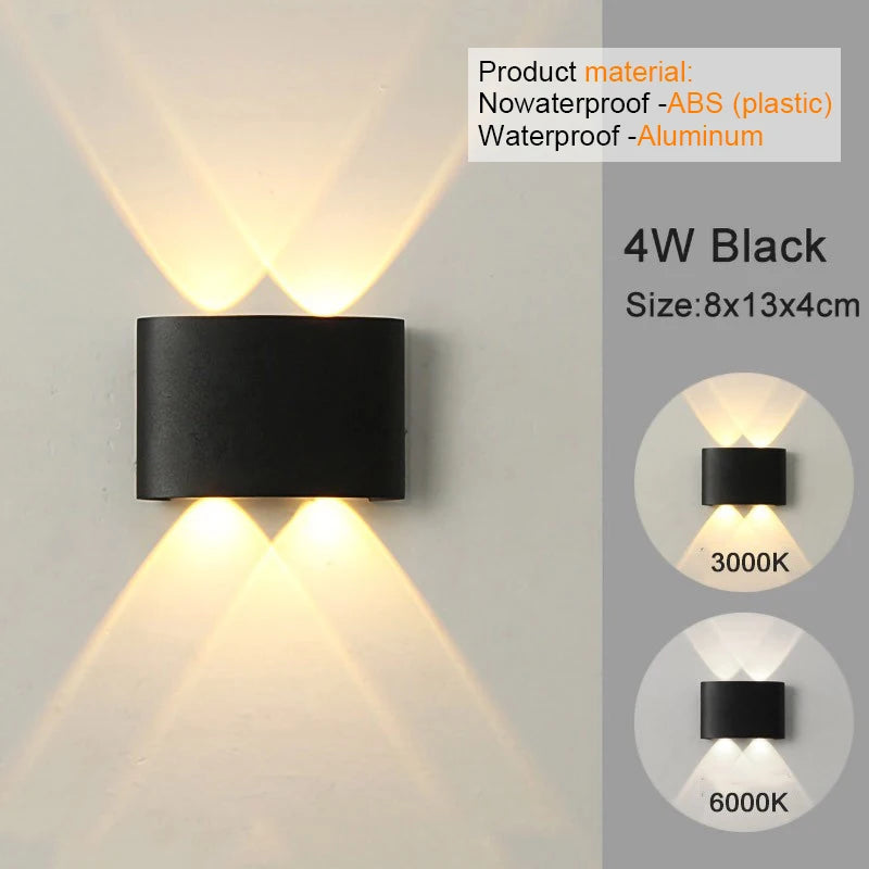 LED Wall Sconce Up Down Light – Modern Indoor Outdoor Wall Lamp
