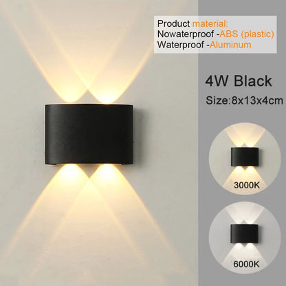 LED Wall Sconce Modern Up Down Indoor Outdoor Light Fixture