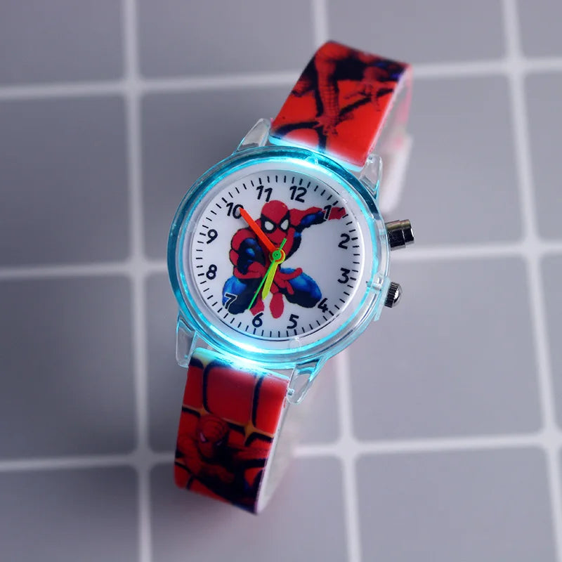 Kids Frozen Elsa & Anna Light-Up Watch Girls Silicone Strap