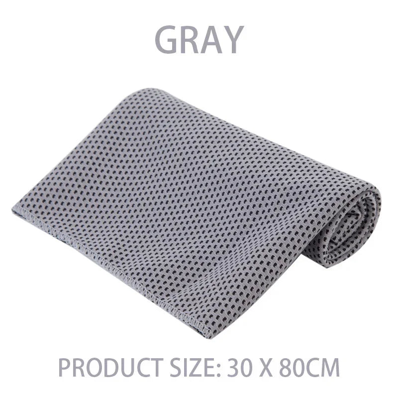 Microfiber Cooling Towel with Carabiner Case – Quick Dry Ice Towel for Sports & Outdoor