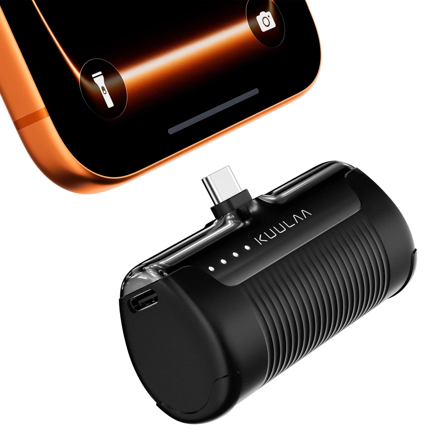 KUULAA Mini Power Bank 4500mAh – Plug-In Portable Charger for iPhone & USB-C