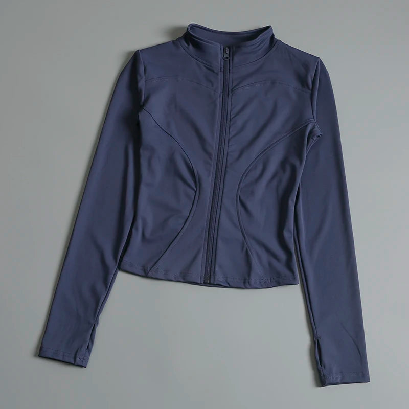 Women's Slim Fit Full-Zip Athletic Jacket – Quick Dry Activewear