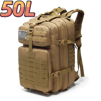 50L Tactical Backpack – 1000D Nylon Waterproof Military Rucksack for Hiking, Hunting & Outdoor