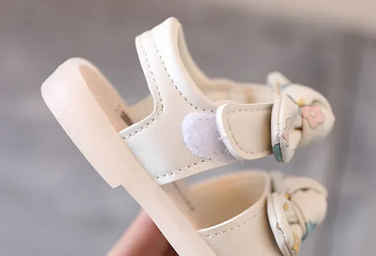 Baby Girl Floral Bow Sandals – Soft Sole Princess Summer Shoes