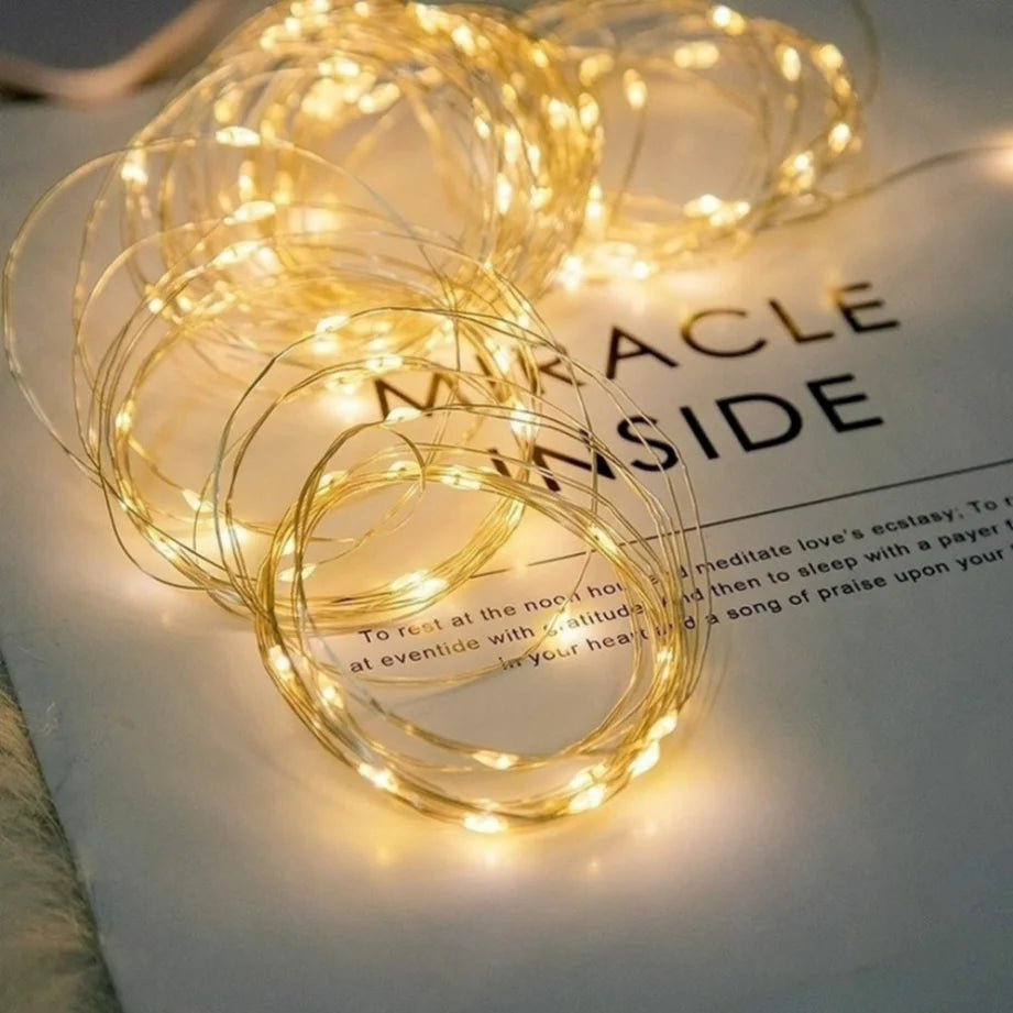 Copper Wire LED Fairy String Lights for Christmas & Party Decor