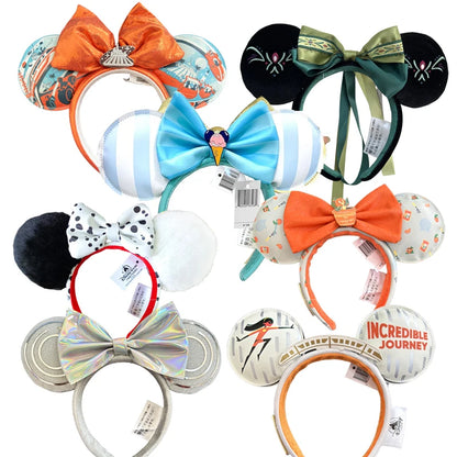 Disney Minnie Mouse Ear Headband with Bow – PU Leather Disneyland Ears