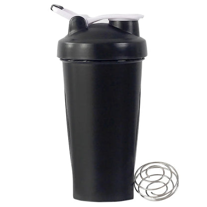 600ML Protein Shaker Bottle with Wire Whisk Ball
