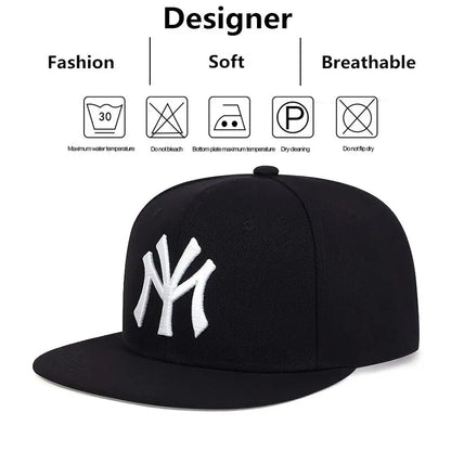 Embroidered Letter Baseball Cap – Unisex Adjustable Snapback Hat