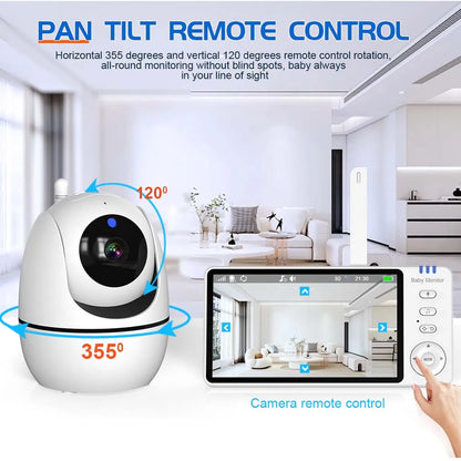 5-Inch Video Baby Monitor with PTZ Camera & Zoom