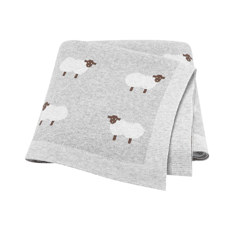 Baby Cotton Knitted Blanket 90x70CM Newborn Swaddle Wrap