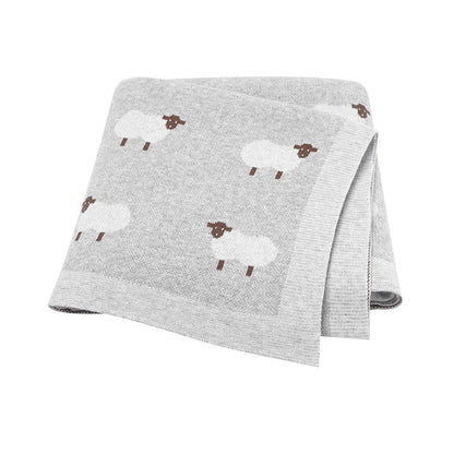 Baby Cotton Knitted Blanket 90x70CM Newborn Swaddle Wrap