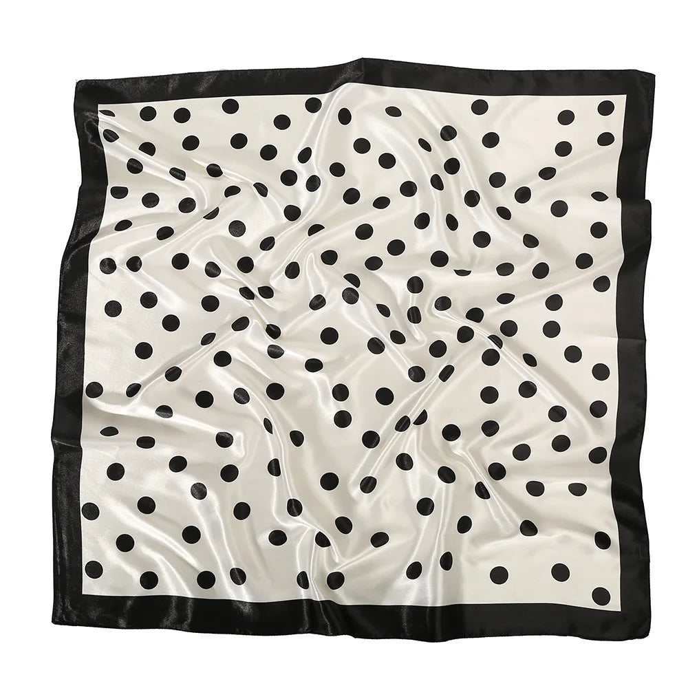 Silk Square Scarf for Women – Printed Headband & Neckerchief