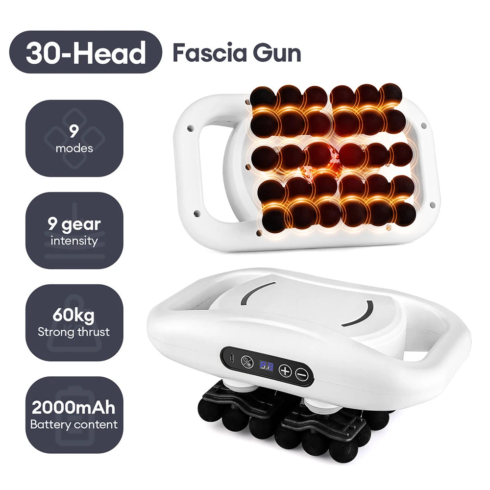 Fascia Gun Massager – Multi-Head High-Frequency Vibration