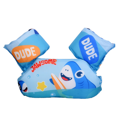 Kids Swim Float Vest with Arm Sleeves – Cartoon Design