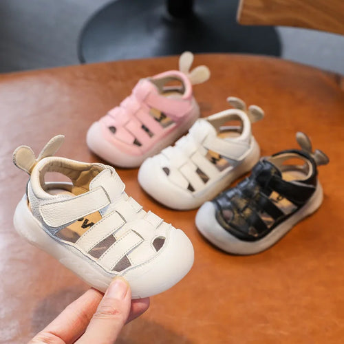 Baby Leather Sandals Soft Sole Closed-Toe Toddler Shoes