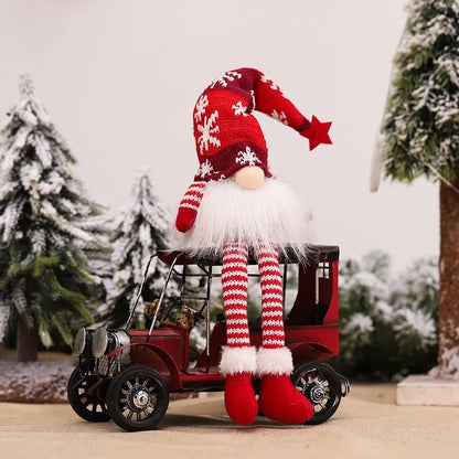 Light-Up Christmas Gnome Doll – Long-Leg Faceless Plush Holiday Decoration