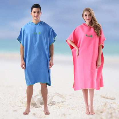 Microfiber Surf Poncho Changing Robe with Hood for Adults