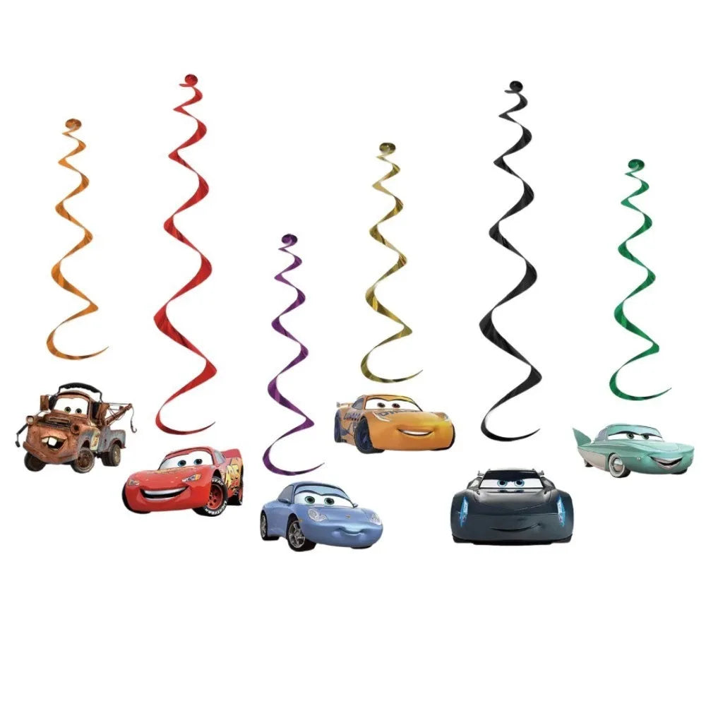 Red McQueen Racing Theme Party Tableware Set – Disposable Decorations