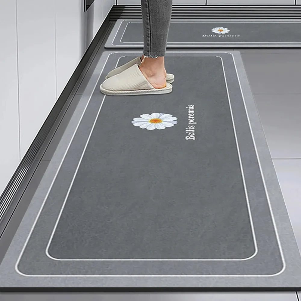 Non-Slip Kitchen Mat Set – Crystal Velvet Absorbent Rugs for Kitchen & Bathroom