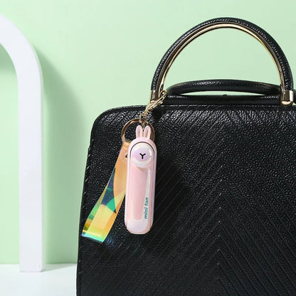 Portable Mini USB Rechargeable Handheld Fan 2-in-1 Desk & Hand Fan with Cute Design