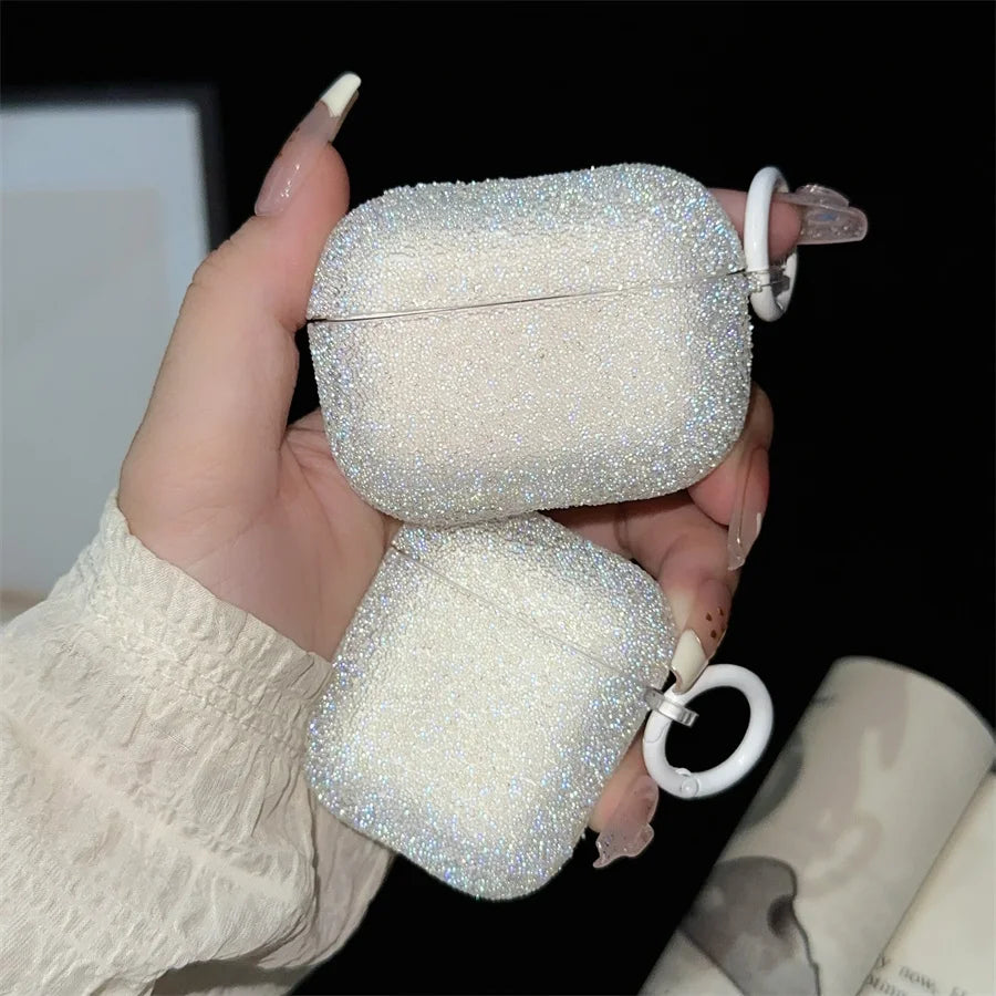 Glitter Rhinestone AirPods Case with Keychain Ring