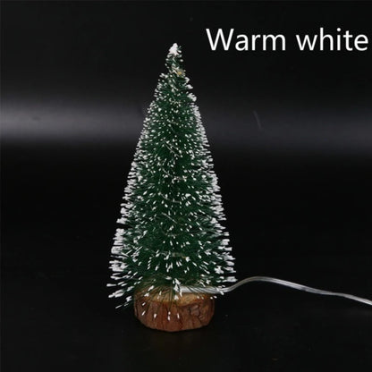 Mini LED Christmas Tree – Tabletop Artificial Snow Frost Decoration