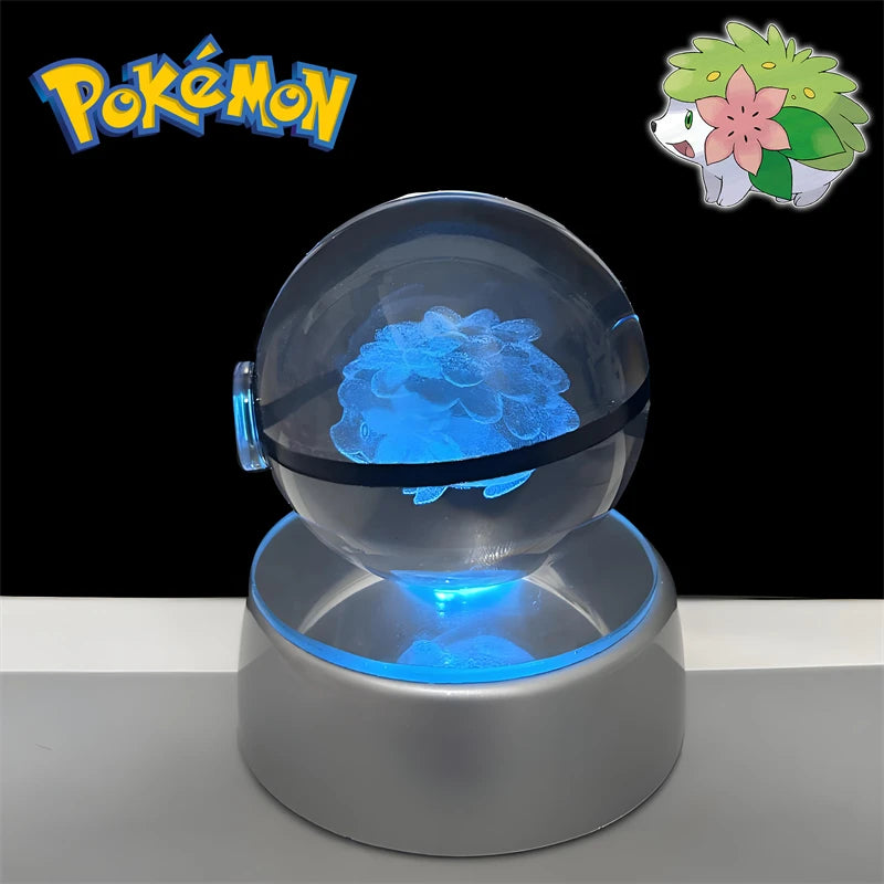 Pokémon 3D Crystal Poké Ball Night Light with LED Base