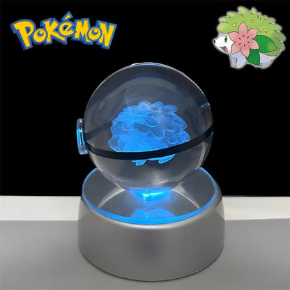 Pokémon 3D Crystal Poké Ball Night Light with LED Base