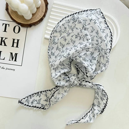 Floral Triangle Bandana Scarf – Women's Hair Head Wrap & Neck Tie