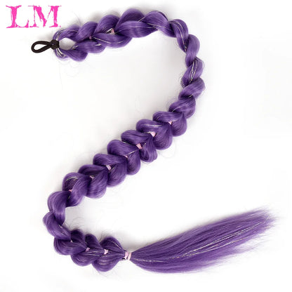 Jumbo Braid Ponytail Hair Extension 32 Inch – Synthetic Long Braiding Hair for Cosplay & Party