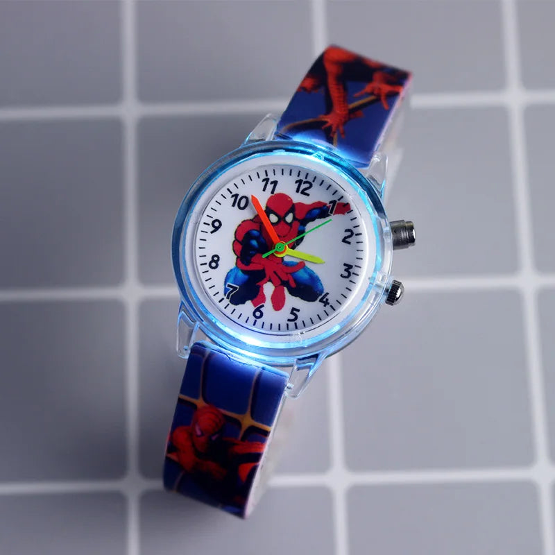 Kids Frozen Elsa & Anna Light-Up Watch Girls Silicone Strap