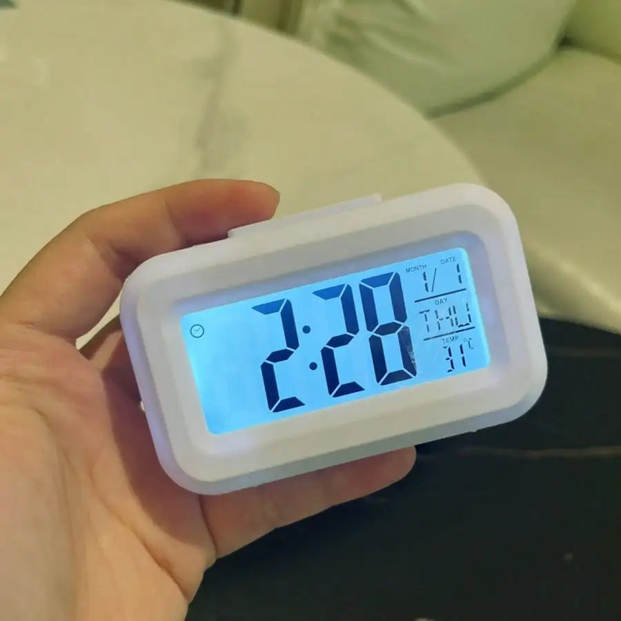 Smart Digital Alarm Clock – Mini Desktop Bedside Glow-in-the-Dark