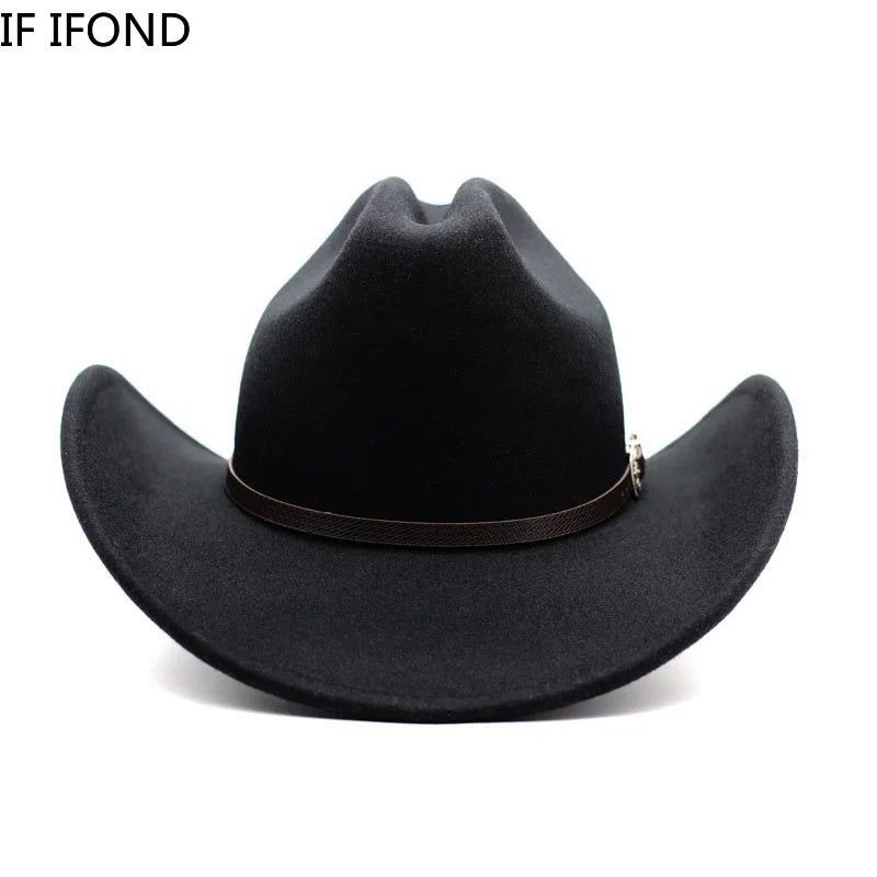Cowboy Hat – Unisex Vintage Western Wide Brim Hat