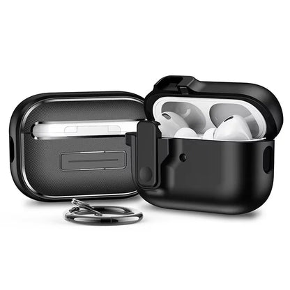AirPods Case with Auto Lock, Kickstand & Keychain Ring – Protective Cover