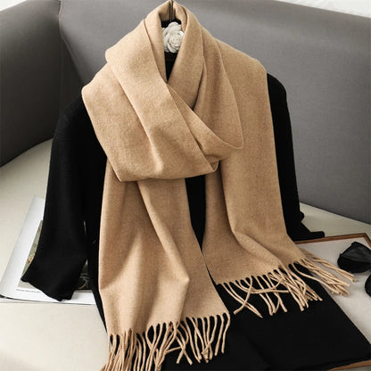 Cashmere-Feel Winter Scarf – Women's Long Warm Pashmina Shawl & Wrap
