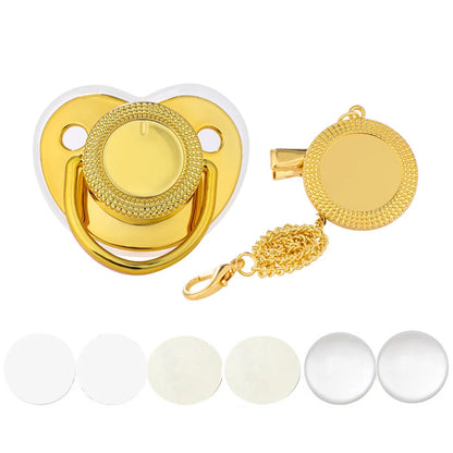 Luxury Bling Baby Pacifier & Clip Set – Personalized Newborn Dummy