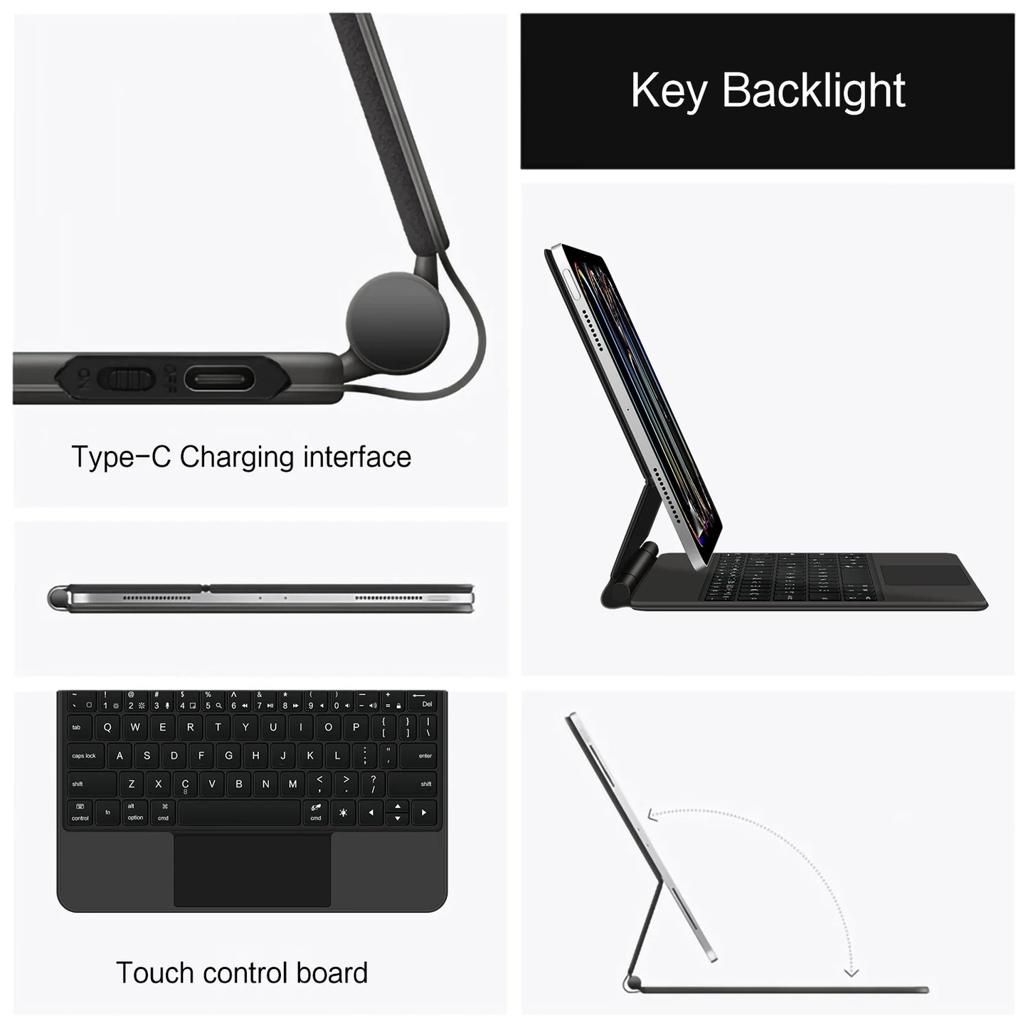 Backlit Magic Keyboard iPad Case – iPad Pro, Air, Smart Cover
