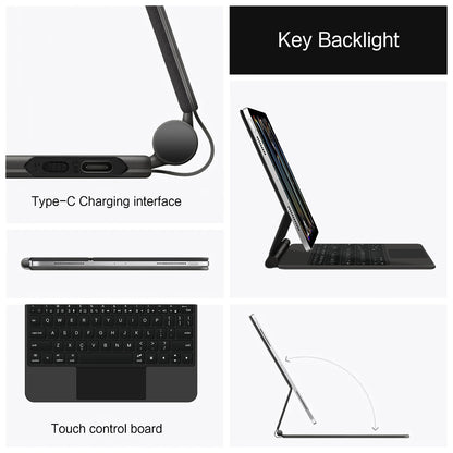 Backlit Magic Keyboard iPad Case – iPad Pro, Air, Smart Cover