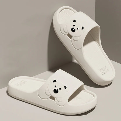 Cartoon Bear Indoor Slippers – Lightweight Soft EVA Slides for Women