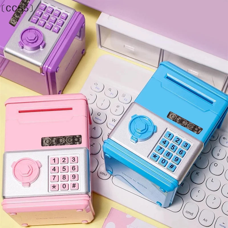 Piggy Bank ATM Safe with Password Lock – Kids Coin Savings Box