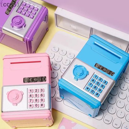 Piggy Bank ATM Safe with Password Lock – Kids Coin Savings Box