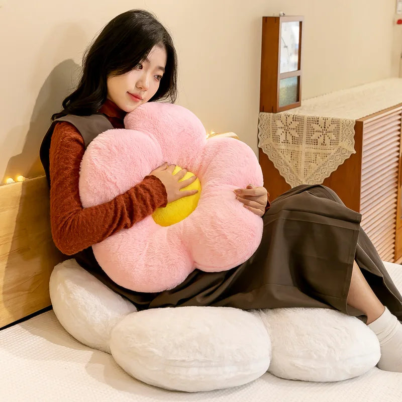 Flower Shape Plush Floor Cushion – Soft Seat Pad